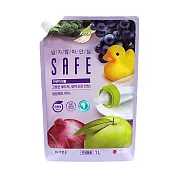 LG SAFE 蔬果食器洗潔液補充包_礦物鹽除垢 1L(即期盒損2025.05.18)