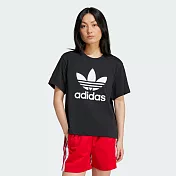 ADIDAS TRFL TEE BOXY 女短袖上衣-黑-IU2422 S 黑色