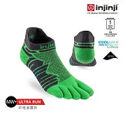 injinji Ultra Run終極系列五趾隱形襪 S 翠綠