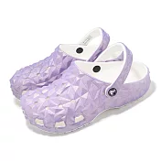 Crocs 洞洞鞋 Classic Iridescent Geo Clog 男鞋 女鞋 幾何紫 經典榴槤虹彩克駱格 209841100 23cm WHITE 23cm WHITE