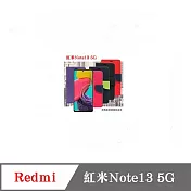 皮套 現貨 Redmi 紅米Note 13 5G 經典書本雙色磁釦側翻可站立皮套 手機殼 可插卡 可站立 側掀皮套 紅色