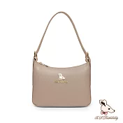 B.S.D.S冰山袋鼠 - 午後濃茶 - 簡約手提兩用月亮包【P6152-C】  奶茶杏