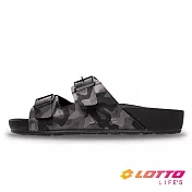 LOTTO 義大利 男 CAPRI 迷彩休閒拖鞋- 25cm 黑迷彩