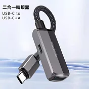 Mcdodo麥多多 蔚藍系列60W二合一OTG轉接器USB-C to USB-C+A CA283 黑色