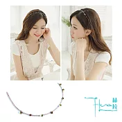 【Hera赫拉】韓國氣質綴鑽珍珠細版頭箍/髮箍-3色 粉