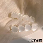 【Hera赫拉】INS復古小眾設計白色貓眼石髮夾鴨嘴夾少女邊夾-兩款 H202108301 方塊