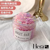 【Hera赫拉】少女系加厚特大橡皮筋髮圈500入盒 H111030302 果凍色系