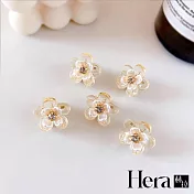 【Hera赫拉】韓國東大門透明花朵小爪夾 -3入H111041204 銀白色