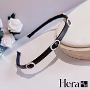 【Hera赫拉】夏季氣質簡約復古珍珠髮箍 H111032207 黑色
