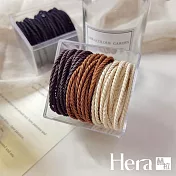 【Hera赫拉】超值50入高彈力耐用髮圈H111051103 棕咖色