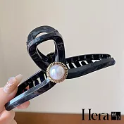 【Hera赫拉】韓系復古珍珠鯊魚夾 H111100401 黑色