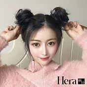 【Hera赫拉】雙丸子包包頭假髮髮圈 H111110104一入 黑色