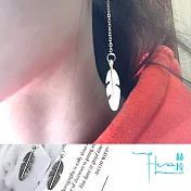 【Hera 赫拉】個性羽毛樹葉耳墜珍珠耳環-2款 銀