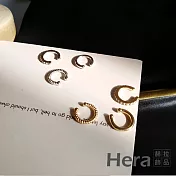 【Hera 赫拉】個性小巧鑲鑽耳骨夾三件組-2色  H11007161 金色