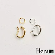 【Hera 赫拉】簡約金屬不規則小巧耳骨夾一對-2色 H11007165 金色
