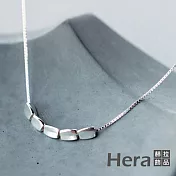 【Hera 赫拉】精鍍銀小米粒短鎖骨銀項鍊 H111030101 銀色