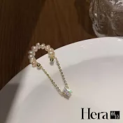 【Hera 赫拉】法式復古珍珠流蘇耳骨夾 H111031108 白色