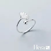 【Hera 赫拉】精鍍銀復古銀杏葉戒指 H112032207 銀色