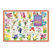 eeBoo 拼圖 - Flower Alphabet 100pc Puzzle 花卉字母 (100片)