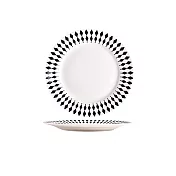 【Homely Zakka】北歐經典復古黑白浪漫系列陶瓷餐盤/西餐盤_ 赫本菱格