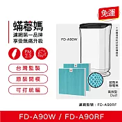 蟎著媽 HAF濾網2入優惠組 適用 3M 空氣清淨機 FD-A90W FDA90W FDA90RF