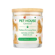 美國 PET HOUSE 室內除臭寵物香氛蠟燭 240g-薑餅餅乾