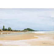 【玲廊滿藝】Ｍ-海邊 沙灘 藍天15.5x22.5cm