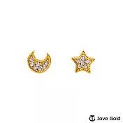 JoveGold漾金飾 美麗月色黃金耳環