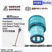 適用Dyson戴森V15 Detect SV22  Fluffy 無線吸塵器更換用空氣HEPA集塵濾網心