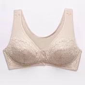 金華歌爾-快樂伙伴 B-C罩杯前扣式內衣(紫)高齡順齡族-全罩式棉材質-牛奶纖維柔軟-IB2901P 40/90B B90