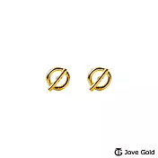 JoveGold漾金飾 完美關係黃金耳環