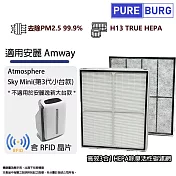 適用安麗逸新Amway Atmosphere Sky Mini(3代三代小台款)空氣清淨機3合1HEPA除臭活性碳濾網