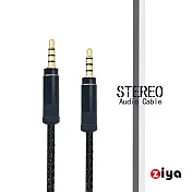 [ZIYA] 音源對接線 AUX 3.5mm 三環四極 金屬接頭 爵士編織款 爵士黑