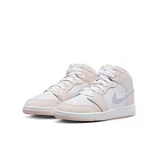 NIKE AIR JORDAN 1 MID (GS) 中大童籃球鞋-白粉-FD8780601 US5 白色