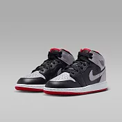 NIKE AIR JORDAN 1 MID (GS)中大童籃球鞋-灰黑-DQ8423006 US5 灰色