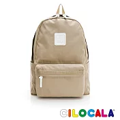 CILOCALA 亮彩尼龍防潑水後揹包-大 卡其