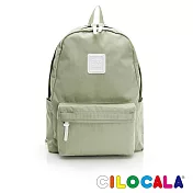 CILOCALA亮彩尼龍防潑水後背包-大 秋草綠