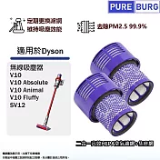 2入組-Dyson 戴森 V10 SV12  V10 Absolute  V10 Fluffy 2合1 前後置HEPA濾網濾心