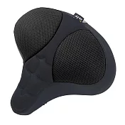 DR.AIR 健身車、電動自行車用3D立體紋路氣墊座墊套 黑色
