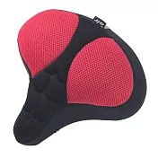 DR.AIR 升級版健身車、電動自行車用3D立體紋路氣墊座墊套 紅色