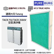適用大同 Tatung TACR-75U TACR-350UV空氣清淨機除臭活性碳二合一HEPA濾網濾芯-現貨可刷卡