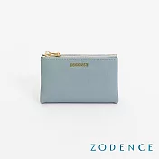 ZODENCE LIZ進口牛皮對開輕薄中夾 幽藍