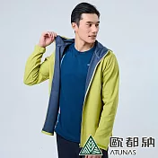 【ATUNAS 歐都納】男款SOFTSHELL潑水輕暖外套A8GA2327M/保暖/防風/防潑水* L 萊姆綠