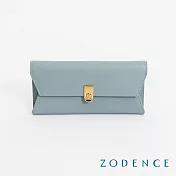 ZODENCE SICILIA進口牛皮手拿長夾  幽藍