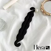 【Hera】赫拉 珍珠吊飾花苞頭/丸子頭盤髮髮棒 黑色