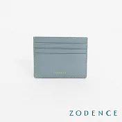 ZODENCE LIZ進口牛皮輕薄卡片夾 幽藍