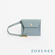 ZODENCE SICILIA進口牛皮多功能票卡夾 幽藍