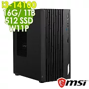 MSI PRO DP180 14-277TW (i3-14100/16G/1TB+512G SSD/W11P)