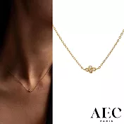 AEC PARIS 巴黎品牌 幸運草白鑽項鍊 優雅金項鍊 CHAIN NECKLACE OURANO