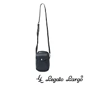 Legato Largo 驚異的輕量化 小法式簡約線條 斜背小包- 黑色